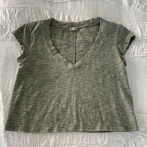 Free People v easy tee in army green combo